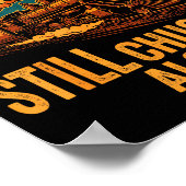 Poster Still Chugging Along Retro Steam Train Locomotive  (Coin)