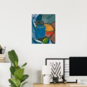Poster Still Life avec Avacado Abstrait (Bureau à domicile)