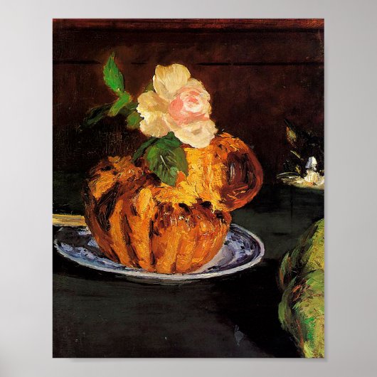 Poster Still Life avec Brioche par Édouard Manet (Devant)