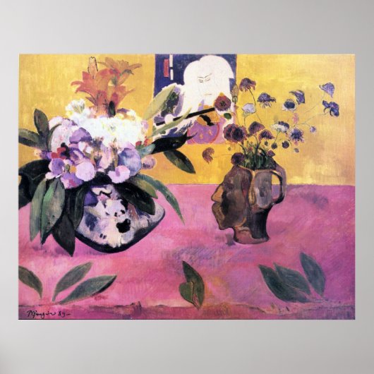 Poster Still Life avec Woodblock japonaise par Gauguin (Devant)