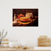 Poster Still Life Casquette de paille jaune par Vincent v (Cuisine)