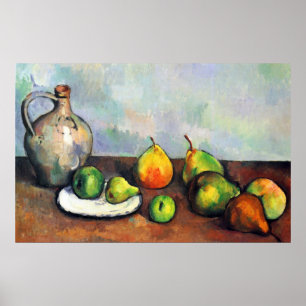 Poster Still Life, Jar et Fruit de Paul Cezanne