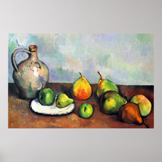 Poster Still Life, Jar et Fruit de Paul Cezanne (Devant)