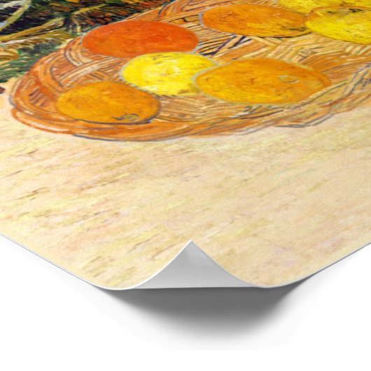 Poster Still Life of Oranges and Lemons with Blue Gloves, (Coin)