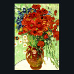 Poster Still Life, Vase with Daisies and Poppies (1890)<br><div class="desc">Still Life,  Vase with Daisies and Poppies (1890),  tableau rare de Vincent van Gogh. Cette image a été numériquement rehaussée pour restaurer les couleurs originales,  vives et audacieuses - un cadeau parfait pour tous les amateurs d'art !</div>