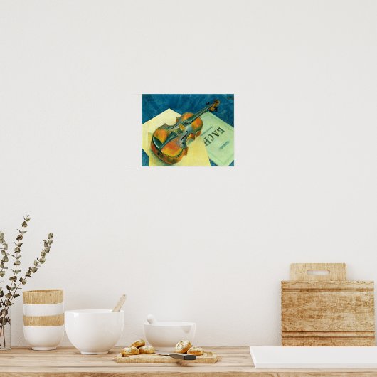 Poster Still Life with a Violin, 1921 (Cuisine)