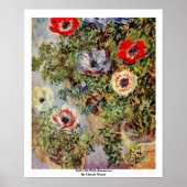 Poster Still Life With Anemones By Claude Monet (Devant)