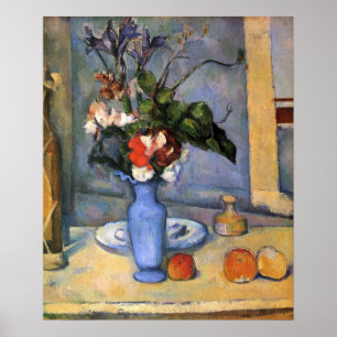 Poster Still Life with Blue vase (Vase bleu) de Paul Ceza