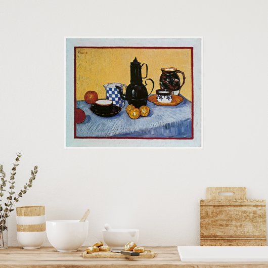 Poster Still Life with Coffee Pot par Vincent Van Gogh (Cuisine)