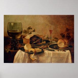Poster Still Life with Fruit Pie, 1635