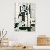 Poster Still Life with guitar by Juan Gris (Cuisine)
