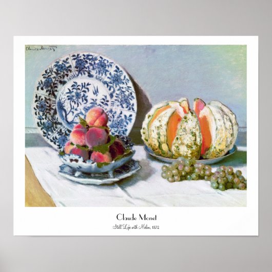 Poster Still Life with Melon, 1872 Claude Monet (Devant)