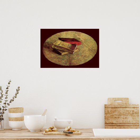 Poster Still Life with Three Books par Vincent van Gogh (Cuisine)