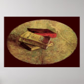 Poster Still Life with Three Books par Vincent van Gogh (Devant)