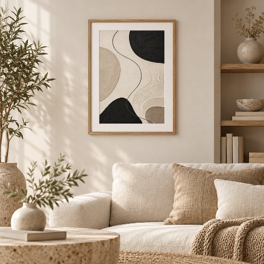 Poster Still Trace | Minimal Abstract Plaster Art Print