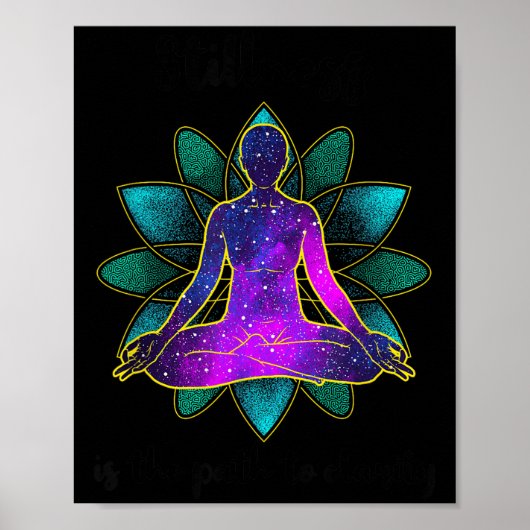 Poster Stillness Is The Path To Clarity Gratitude Motivat (Devant)