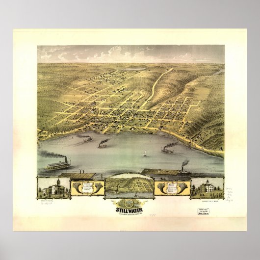 Poster Stillwater, Minnesota (1870) (Devant)
