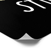 Poster Stinkin Cute Funny Cheese Pun Dark BG (Coin)