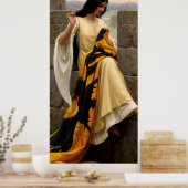 Poster Stitching the Standard par Edmund Leighton (Cuisine)