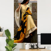 Poster Stitching the Standard par Edmund Leighton (Bureau à domicile)