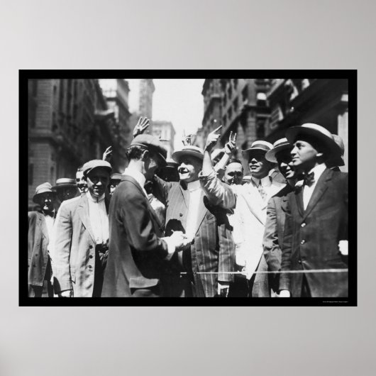 Poster Stock Traders NYC Curb Market 1916 (Devant)