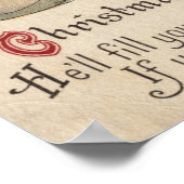 Poster Stockage de remplissage père Noël au bord (Coin)