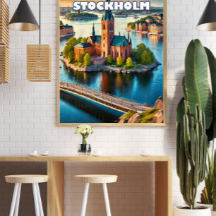 Poster Stockholm, perle scandinave