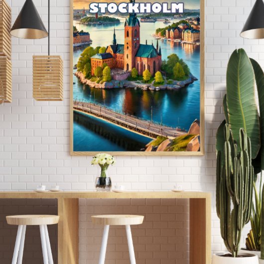 Poster Stockholm, perle scandinave