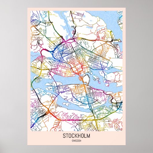 Poster Stockholm Suède (Devant)