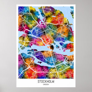 Poster Stockholm Suède