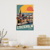 Poster Stockholm Suède (Cuisine)
