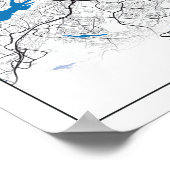 Poster Stockholm Suède City Plan Voyage Simple (Coin)