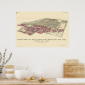 Poster Stockyards Chicago, IL Carte panoramique - 1890 (Cuisine)