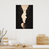 Poster Stoic Optical Illusion Abstract Art, Cliffs, Land (Cuisine)