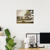 Poster Stoke Place, du "Repository of Arts" d'Ackermann (Bureau à domicile)