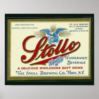 Poster Stollo Vintage Interdiction Boisson Publicité