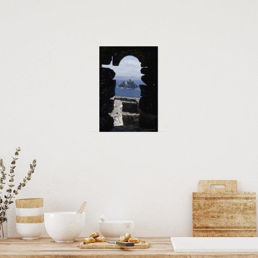 Poster Stone Beehive Monk Huts Clochanson Skellig Michael (Cuisine)