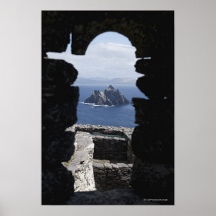 Poster Stone Beehive Monk Huts Clochanson Skellig Michael