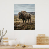 Poster Stone Bison Endless Plains (Cuisine)