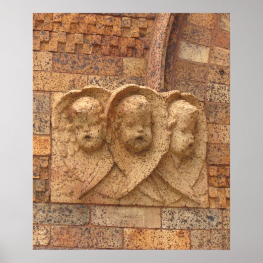 Poster Stone Citizens trois nourrissons en granit (Devant)