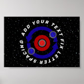 Poster Stone de curling roulant comme l'orbite de la Terr (Devant)