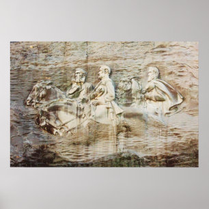 Poster Stone Mountain Carving, Géorgie