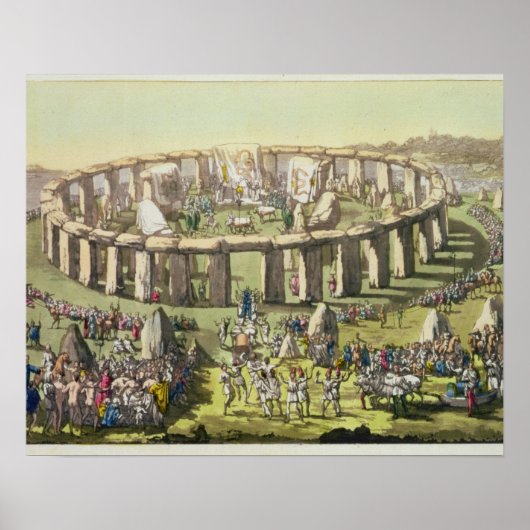 Poster Stonehenge, ou Temple circulaire des Druides, pl (Devant)