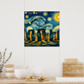 Poster Stonehenge sous les étoiles (Cuisine)