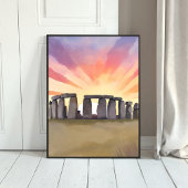 Poster Stonehenge | Wiltshire England Historic Watercolor