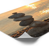 Poster Stones Zen, Paysage, Silhouette fille (Coin)