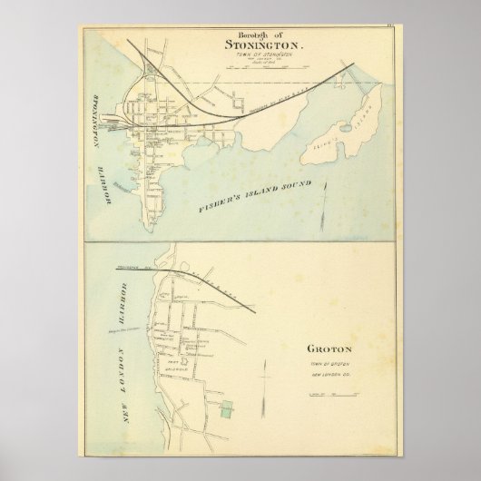 Poster Stonington, Groton (Devant)