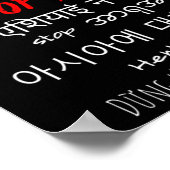 Poster Stop Asian Hate Multi-Lingual sur l'affiche (Coin)