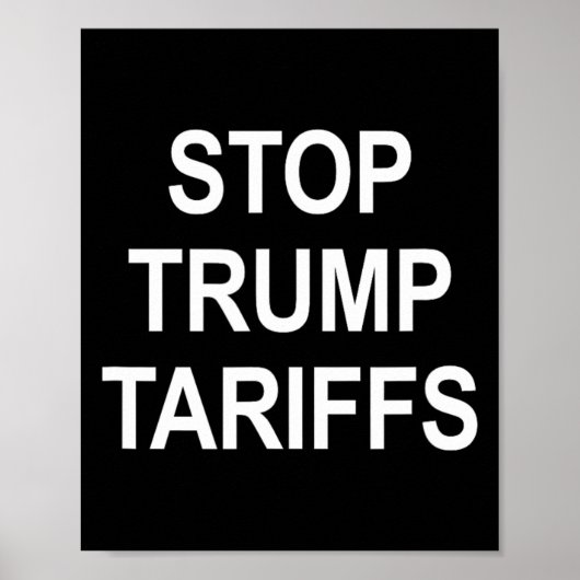Poster Stop aux tarifs douaniers de Trump - (Devant)