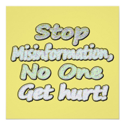 Poster "Stop Misinformation". Buy (homonymie) (Devant)